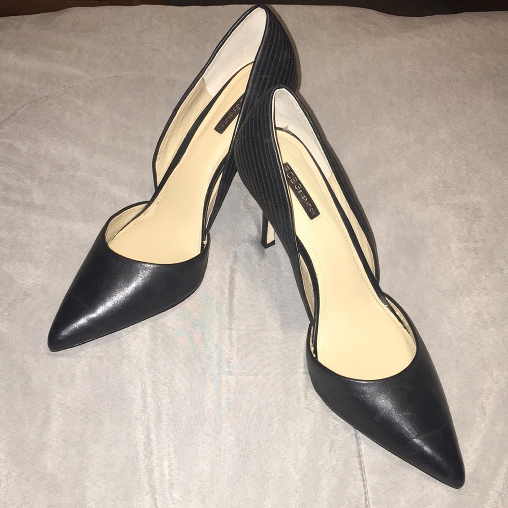 Black Leather BCBGeneration High Heels
